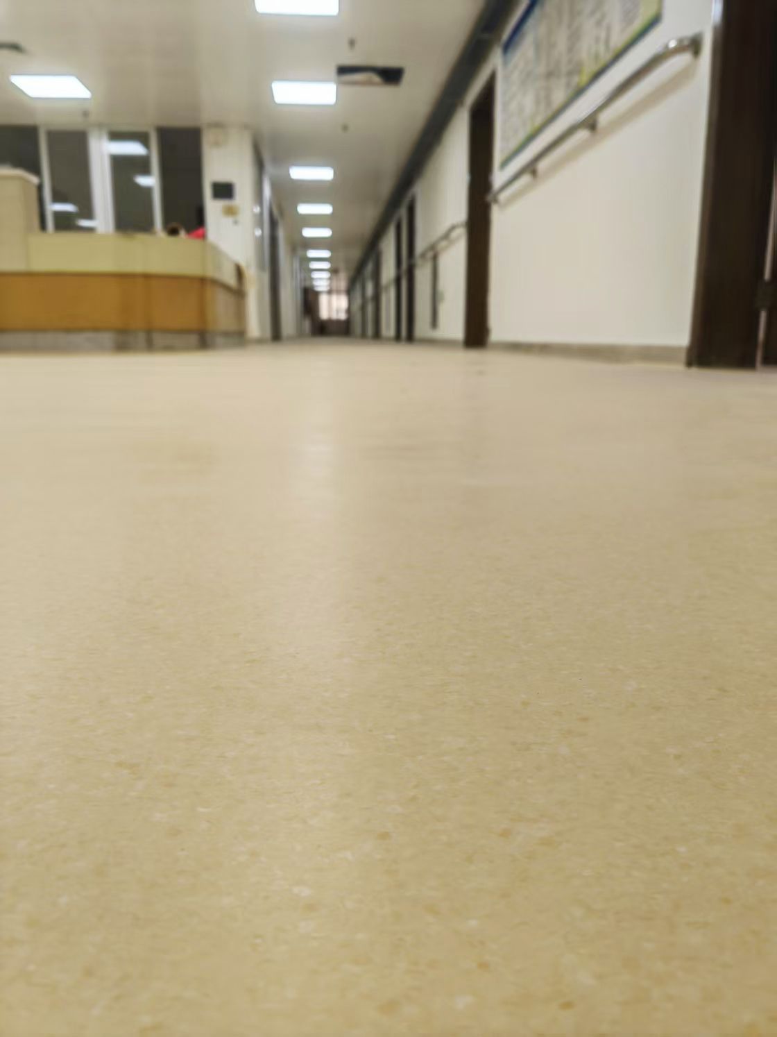 public area plastic floor maintenance