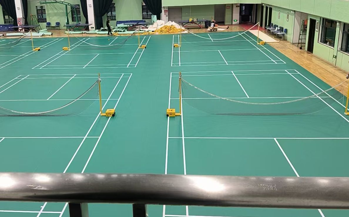 1000+ square meters of PVC badminton flooring September 2025 a Multi-purpose Sports Center 